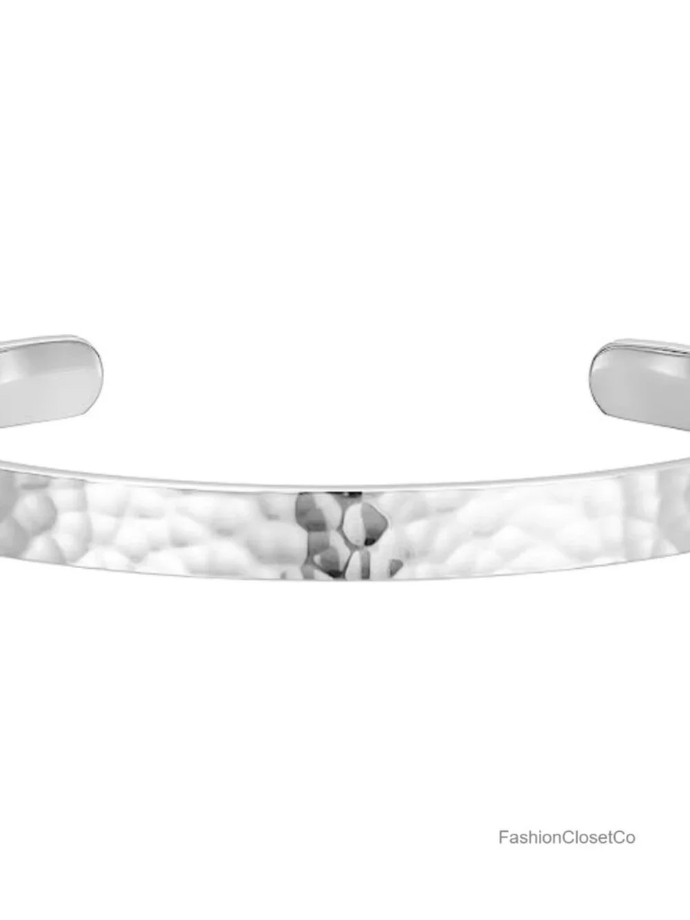 Dainty Hammered Cuff Bangle Bracelet for Women Adjustable Open